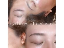 流行りの韓国風平行眉♪フェイスワックスのメニューもあります☆