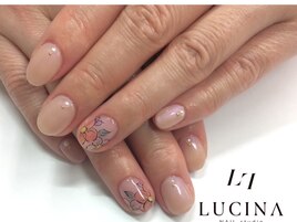 Y -953 クリアお花ネイル