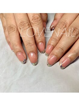 ラブネイル(LOVENAIL)/ガラスフレンチ