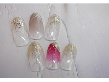 ブリオン 六本松店(Bullion)/変形ラメフレンチ