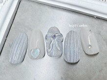 エンジェルガーデンネイル 池袋店(Angelgarden nail)/バカラ&3Dリボンネイル