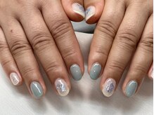 ラニー アンド ココネイル(LANIE&CocoNail)/くすみブルー＋シェル♪