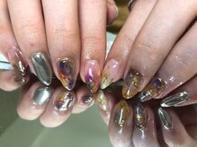 ネイルサロン ビビ(bibi)/奥行きが綺麗なニュアンスネイル