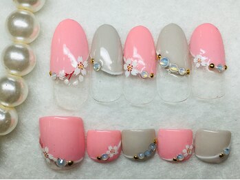 ネイルサロン 爪/☆春爛漫ネイル☆