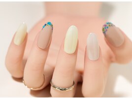 紫陽花フレンチネイル