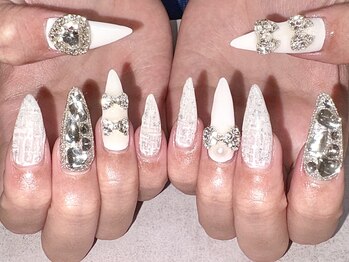 パープルの爪屋/ギラギラ・ツイードネイル♪