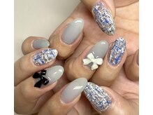 アンドエムネイル(&M nail)の雰囲気(Tweed Nail× Ribbon**)