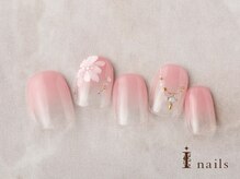 アイネイルズ 横浜EAST店(I-nails)/ふんわり花グラデーション