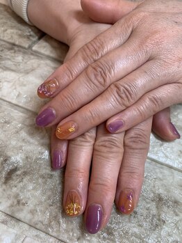 ネイルサロン シェリ(NAIL SALON Cheri)/新色のワンカラー押し花アート