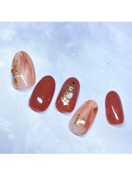 イーエムエー(e.m.a)/ブラウン×白マーブル