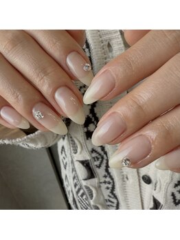 タグネイル(tag nail.)/シアーカラー×ビジュー