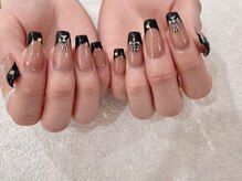 マイマイネイル(maimai nails.)/【025】黒フレンチ*