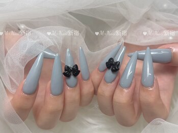 エムプラスネイル 新宿(M+Nail)/長さ出し★ワンカラー