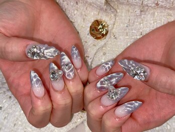 ラッキーネイル(lucky nail)/クリア／マーメイド/水滴