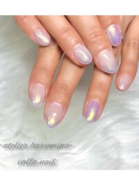 オーロラグラデで幻想的なネイル