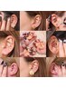 【人気★】耳ツボジュエリー10個迄（両耳10個）小顔/肩凝り/ほうれい線/¥3800