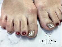 ネイルスタジオ ルキナ(LUCINA)/H-664キラキラフットネイル