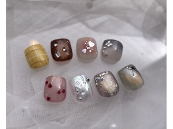 リュクス(RUXE)/【Foot】親指アート＋ワンカラー