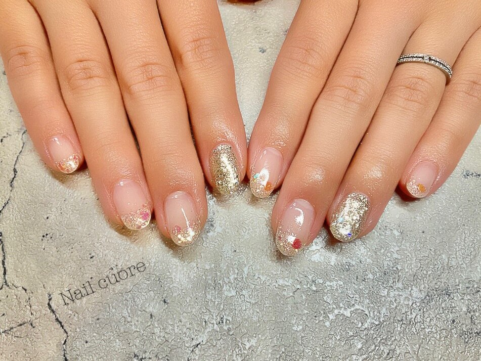 値下げ　新品レペット 38.5 (24cm) キラキラのラメ　グラデーション 2025年-2026年冬トレンド】ラメグラデーションのネイルデザイン集