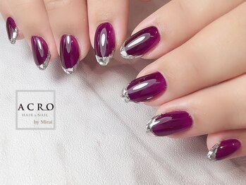 アクロネイル アンド アイ(ACRO NAIL&EYE)/ガラスフレンチネイル