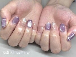 マグネットネイル/紫ネイル