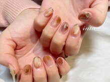 ネイルサロン イントゥ(into_)/ニュアンス　ミラーフレンチ