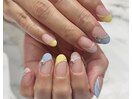 カラフルフレンチネイル