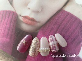 【チェックネイル】