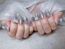スノーネイルサロン 新宿店(Snow nail salon)/バラ/vカットパーツ