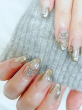ブルーデイジー 栄本店(Blue daisy)/ミラーフレンチ＊冬ネイル