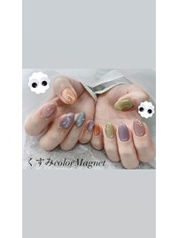 くすみcolorマグネットネイル
