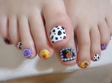アミュリー ネイル アトリエ(Amury nail atelier)/ダルメシアン★フットネイル