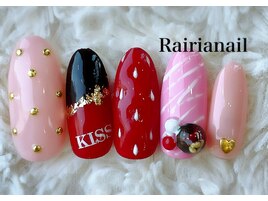 バレンタインネイル