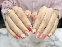 オレンジスティック/ピンクもやもやニュアンス