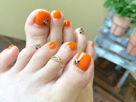上品オレンジのワンカラー☆