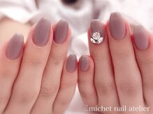 ミケ/ワンカラー＋Vカットストーン