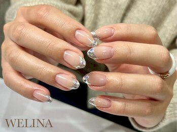 ガラスフレンチネイル