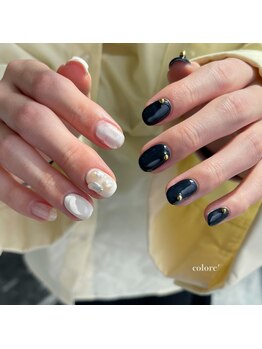 コロレ(colore')/ちぐはぐネイル
