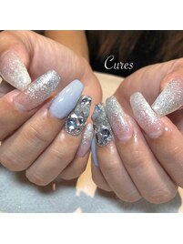 キラキラ埋め尽くしネイル