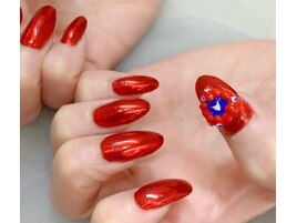 真っ赤なミラー×ミャクミャク