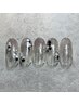 【8月月MADOKA限定デザイン】ホログラムネイル甘皮ケア付き￥6600