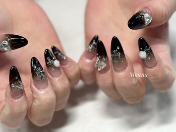 【スカルプ】黒グラデーション