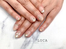 ネイルアトリエルカ(nail atelier LUCA)/W-652 大人ガラスフレンチネイル