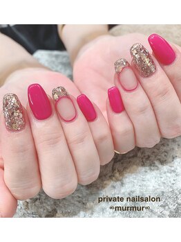 プライベート ネイルサロン マーマ(murmur)/ピンクネイル