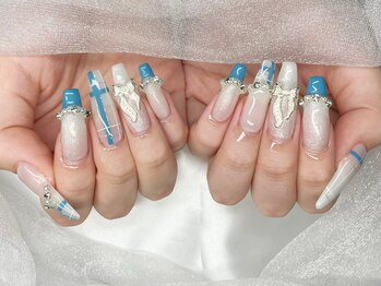 チェック　ワンホン　リボン　