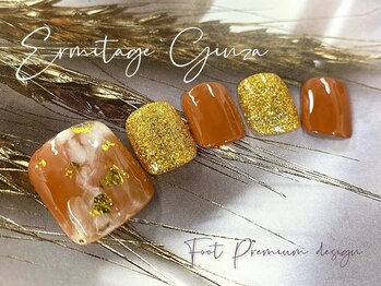 エルミュー(ERMIEUX)/ブロンズニュアンス/冬ネイル