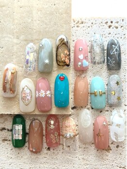 ココロネイル 住吉店(Cocolo nail)の写真/ケア&付替OFF(1ヶ月以内の再来)込！定額ハンド¥7150♪ジェル初心者さんもお気に入りのデザインが見つかる★