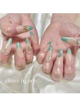 イフネイル(if nail)/◇グリッターフレンチ◇