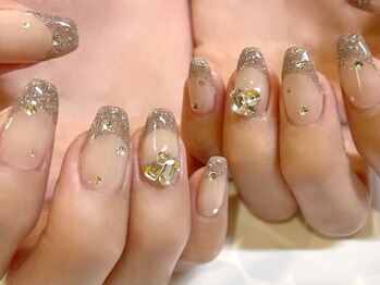 キラネイル アンド アイラッシュ by World Beauty(KIRA)/ラメフレンチ