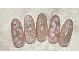 マグネット×エアブラシフラワー